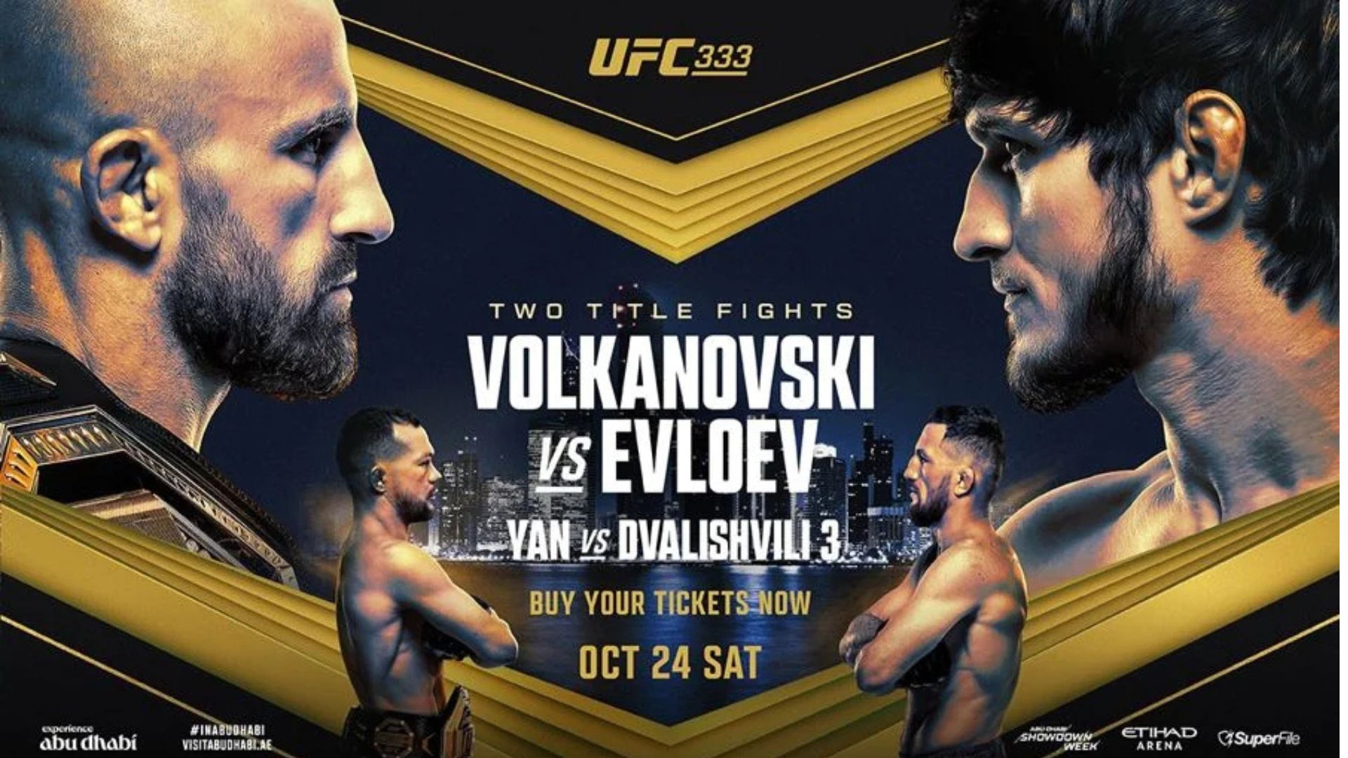 ¿A qué hora es UFC 333? Cómo ver la pelea Alexander Volkanovski vs ...