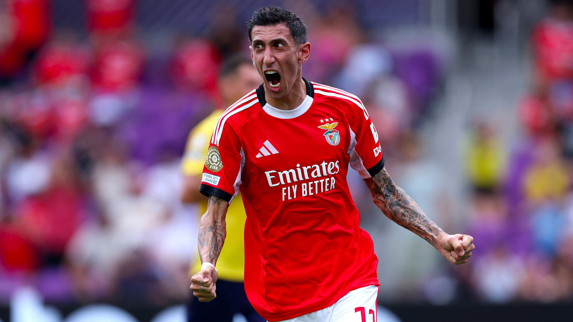 Angel Di Maria al Mondiale per Club esulta col Benfica