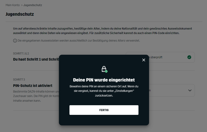 DAZN Altersnachweis How to 5