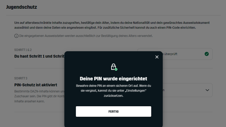 DAZN Altersnachweis How to 5