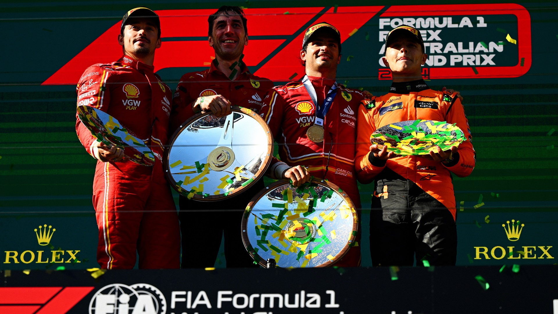 2024-03-24 Sainz Leclerc Norris F1 Formula 1