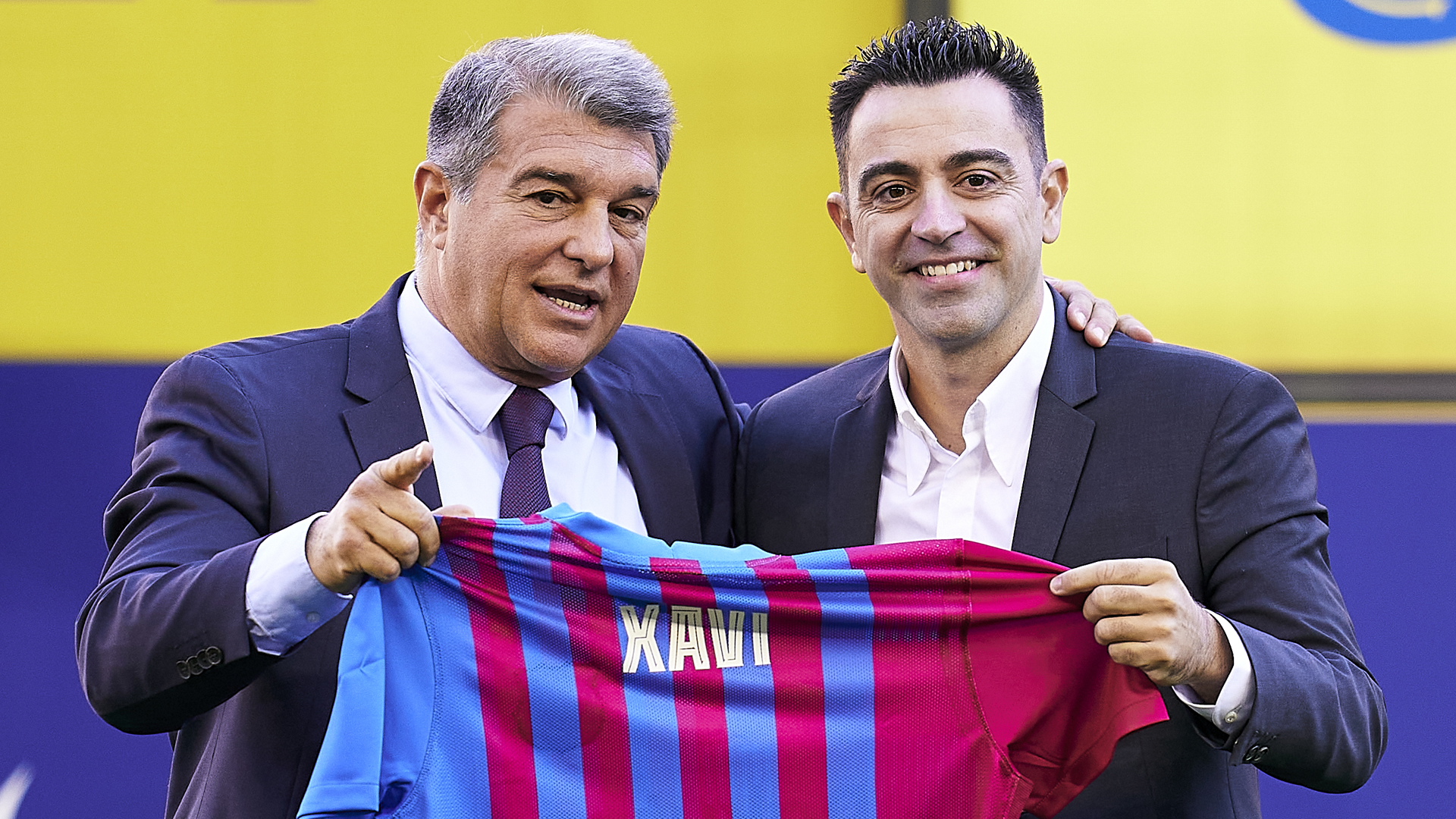 Xavi Hernandez Juan Laporta FC Barcelona 11112012