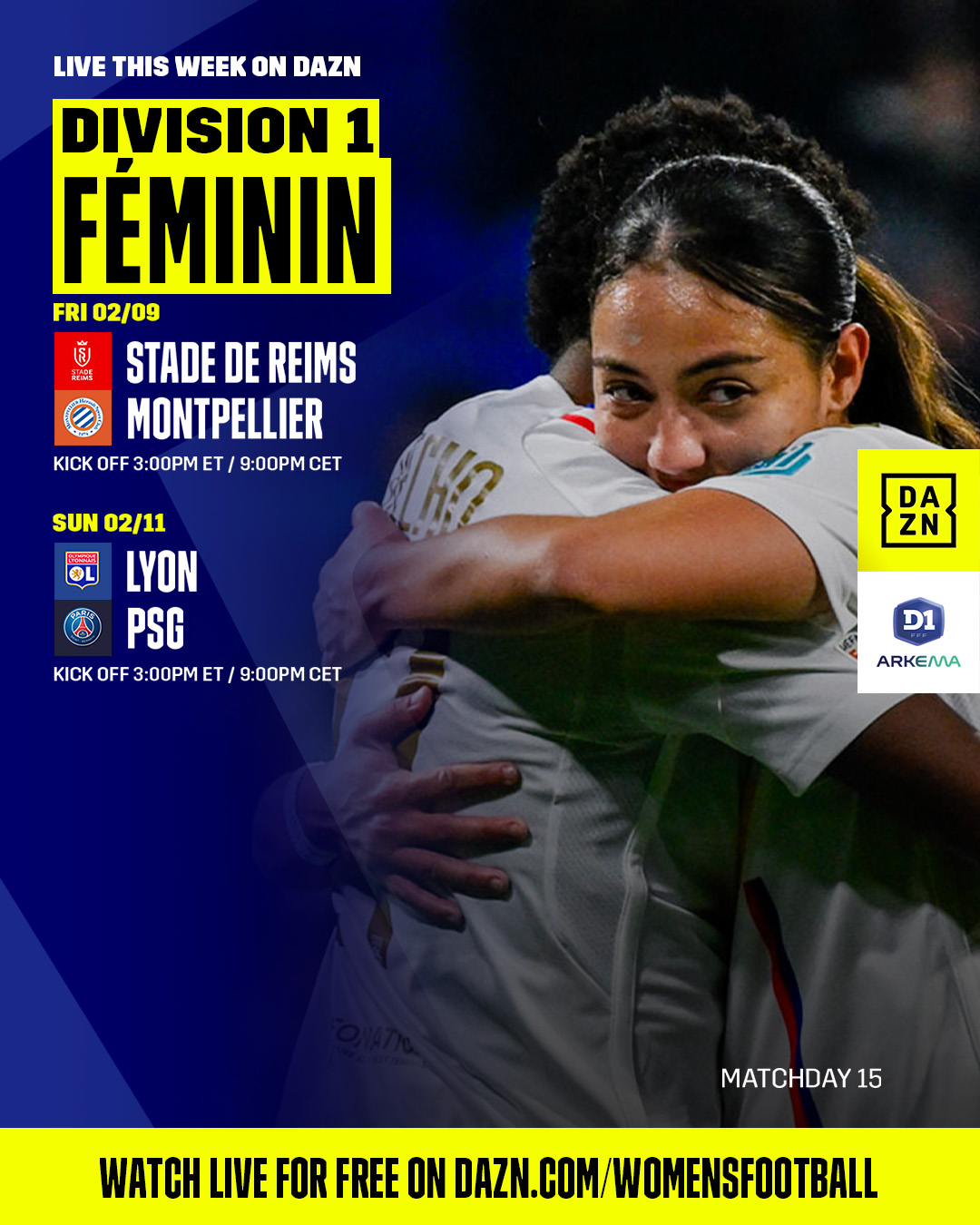 D1 Arkema Weekend Schedule