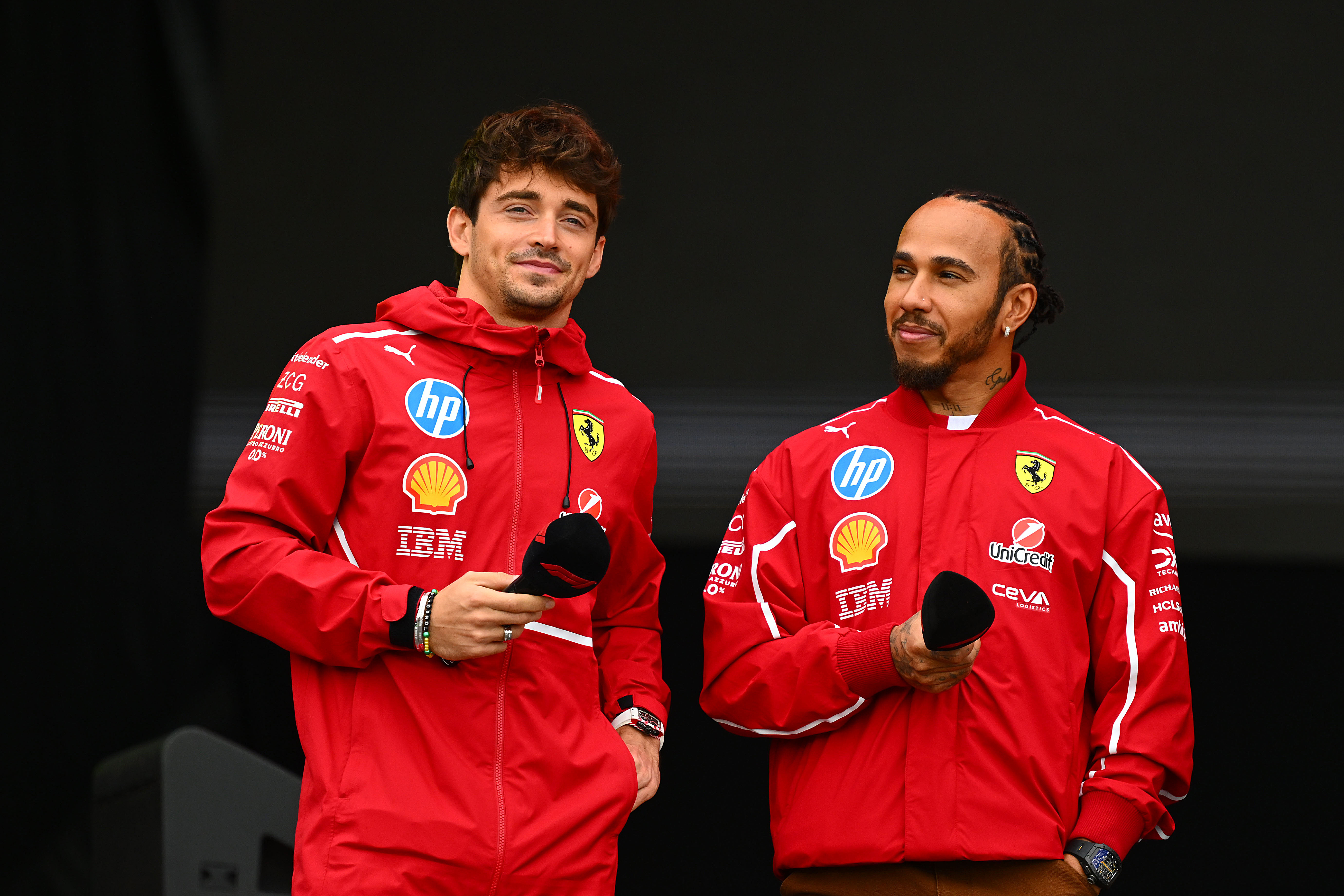 Charles Leclerc Lewis Hamilton