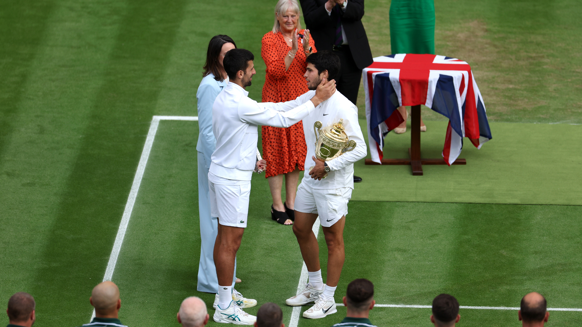 Wimbledon Centre Court Tennis Novak Djokovic Carlos Alcaraz 16072023