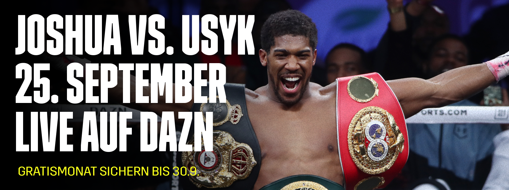 Joshua Usyk Banner 25. September DAZN