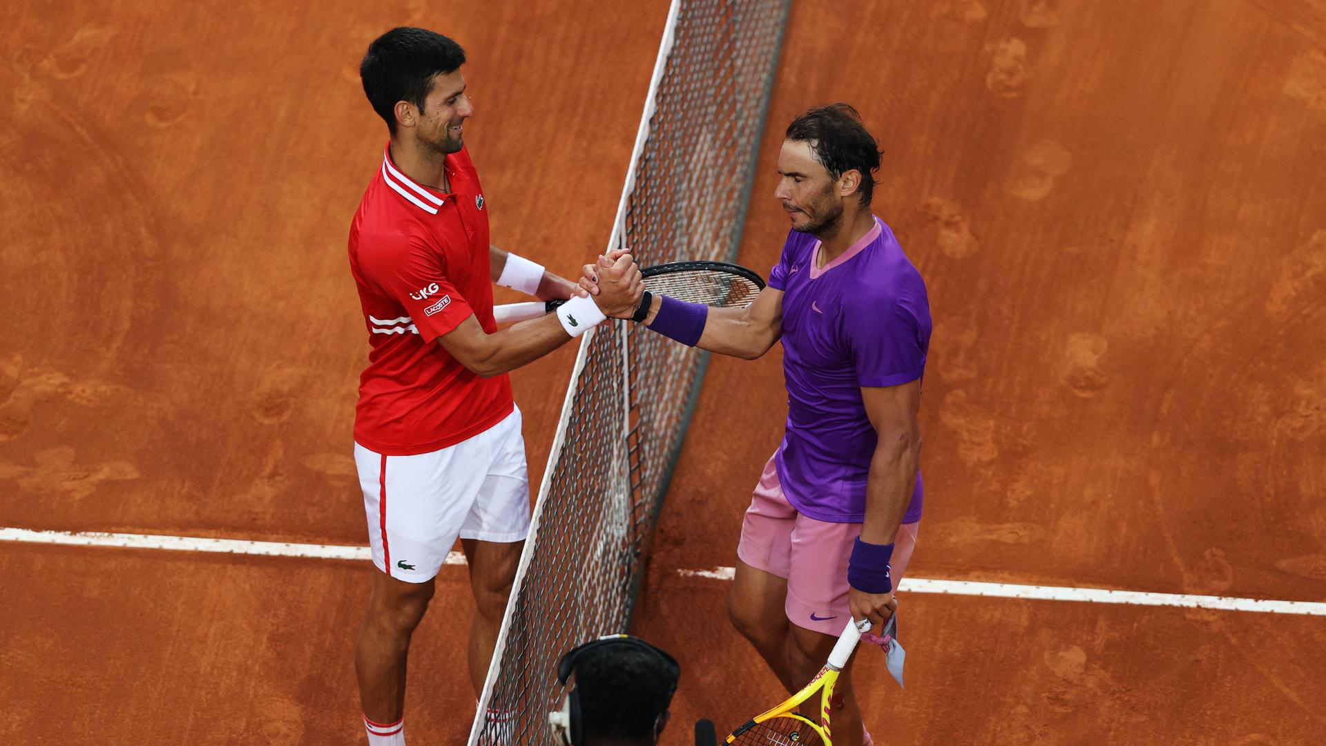 Rafael Nadal Novak Djokovic Rome 2021