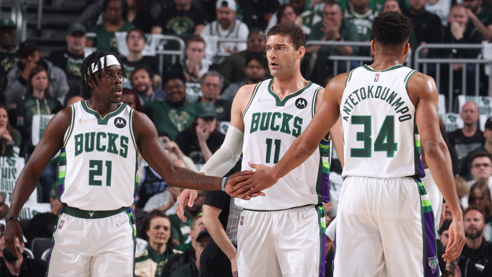 Giannis Antetokounmpo Brook Lopez Jrue Holiday