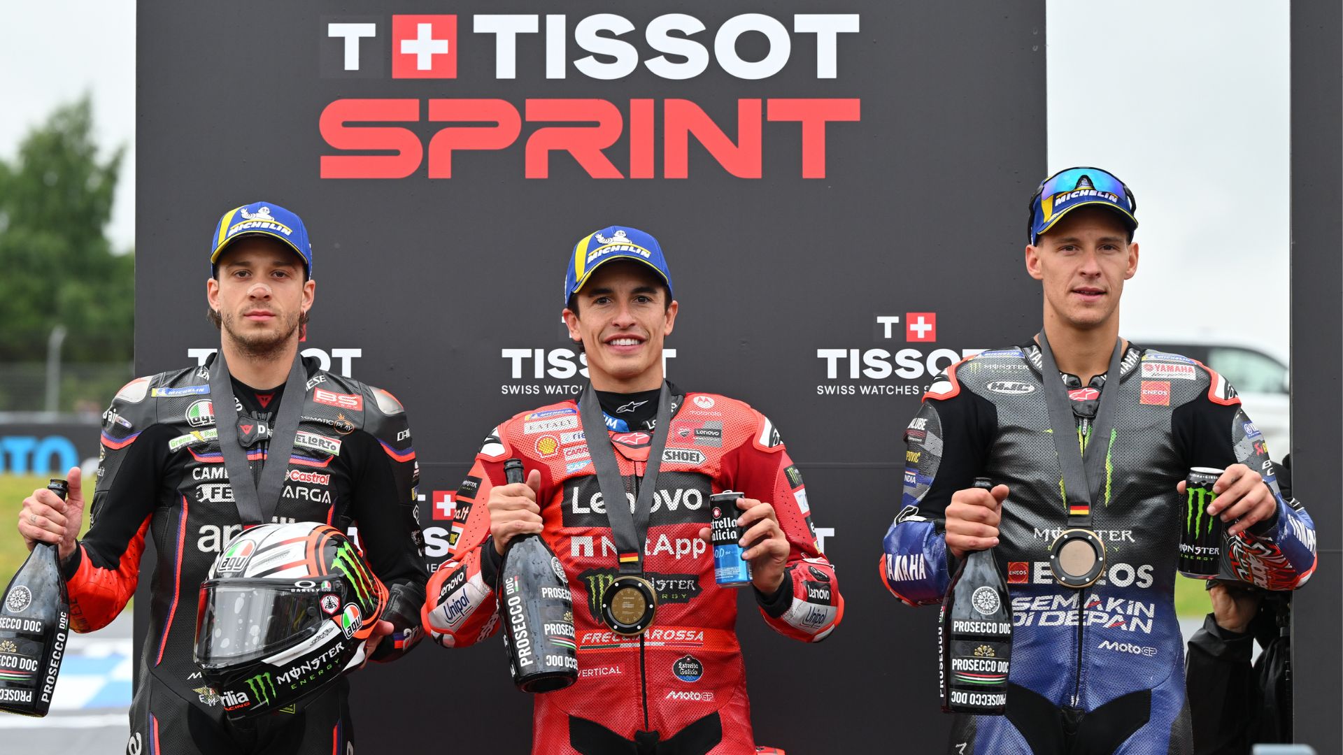 Bezzecchi, Márquez, Quartararo