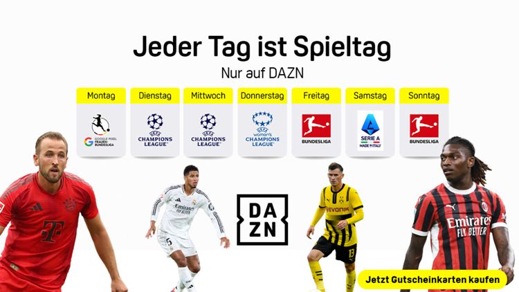 DAZN Banner Jetzt Gutschein kaufen