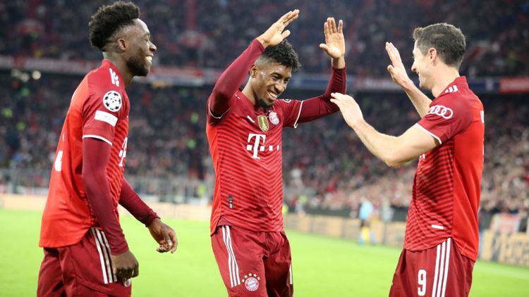 FC Bayern München Davies Coman Lewandowski Champions League 02112021