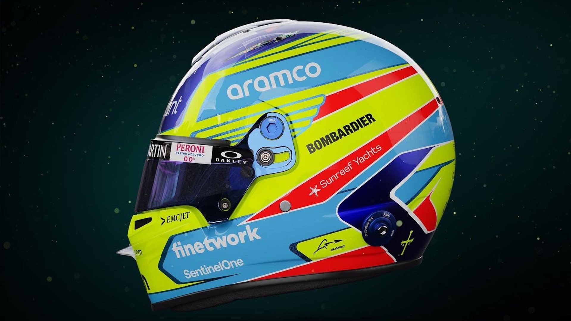 Casco Fernando Alonso, Aston Martin, F1