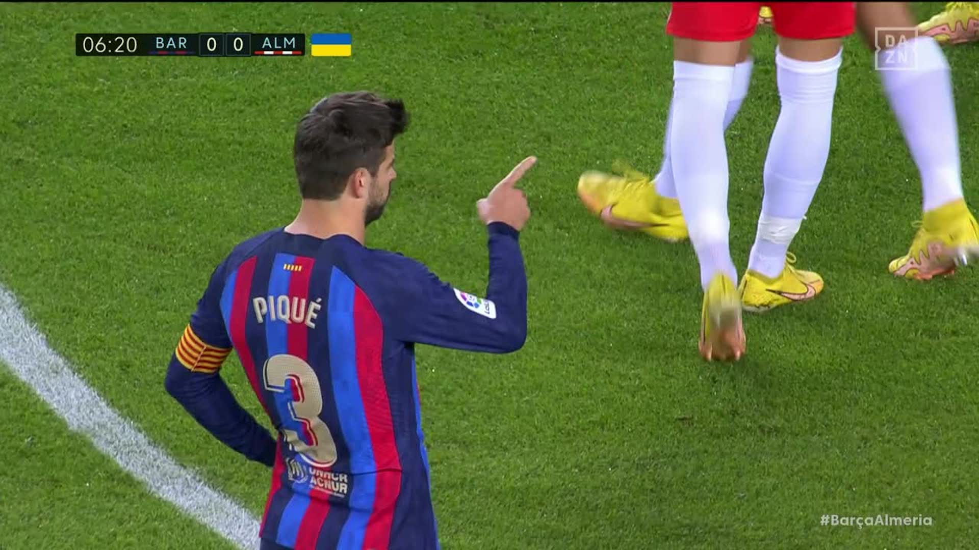 Gerard Piqué, FC Barcelona vs Almería, LaLiga