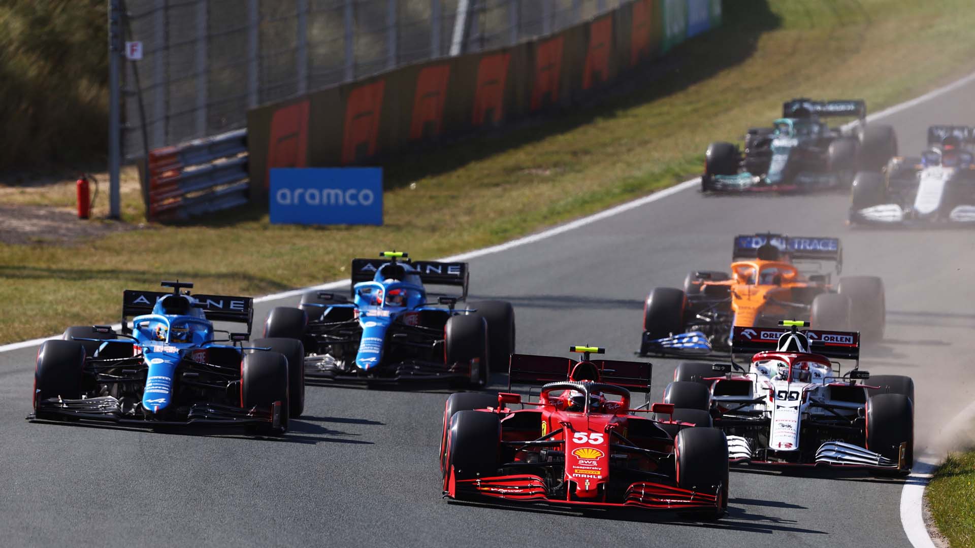 Fernando Alonso, Esteban Ocon, Antonio Giovinazzi, Carlos Sainz, Daniel Ricciardo, GP Países Bajos, Netherlands, Zandvoort, F1 2021, 5 septiembre