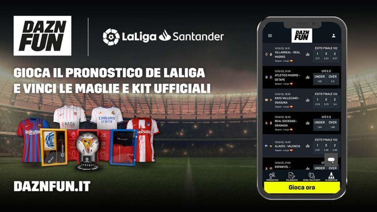 Gioca su DAZN Fun e vinci la maglia del Real Madrid e tanti gadget ufficiali de LaLiga