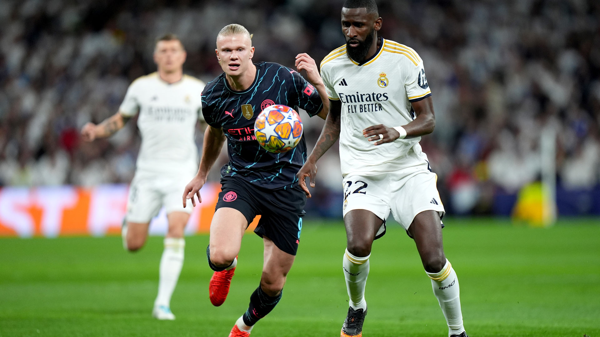 Erling Haaland Antonio Rüdiger Manchester City Real Madrid Champions League 09042024