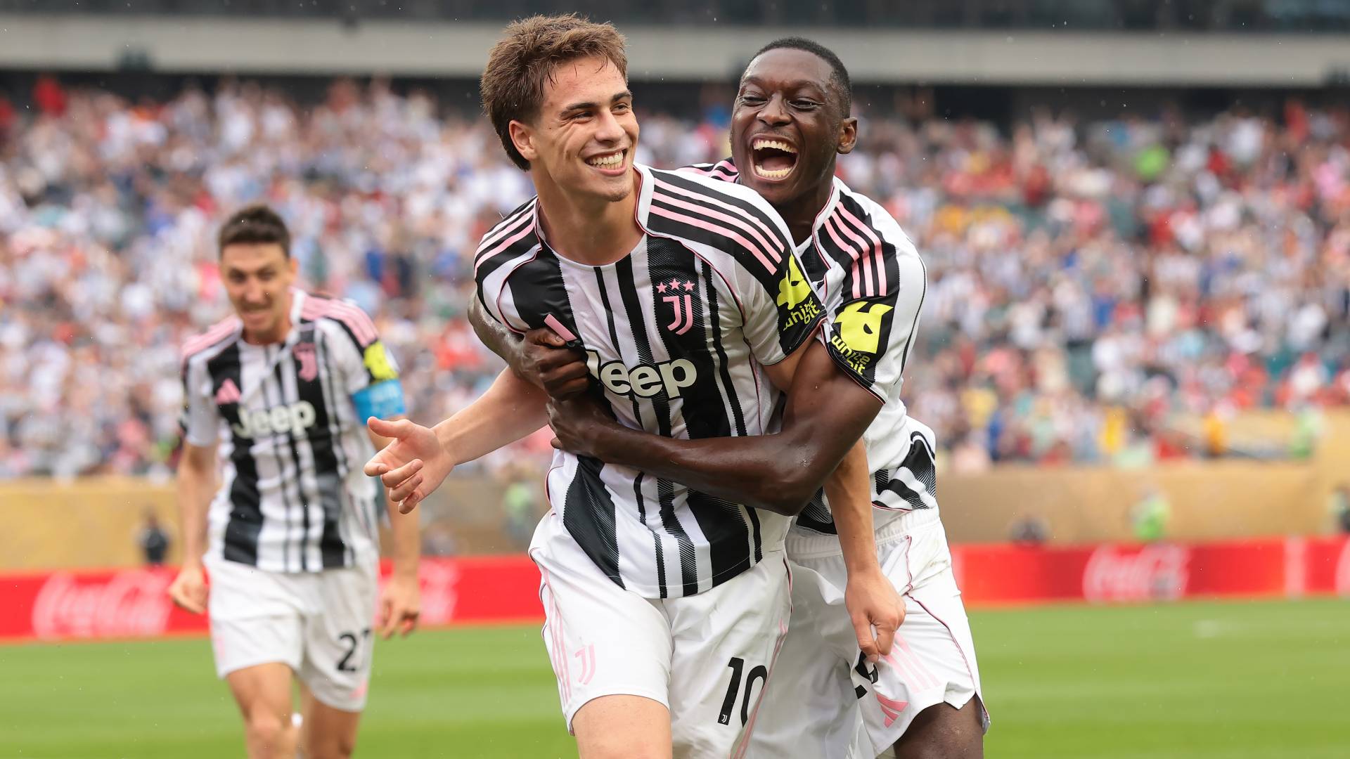 Yildiz celebrates scoring Juventus third goal against Wydad_22062025