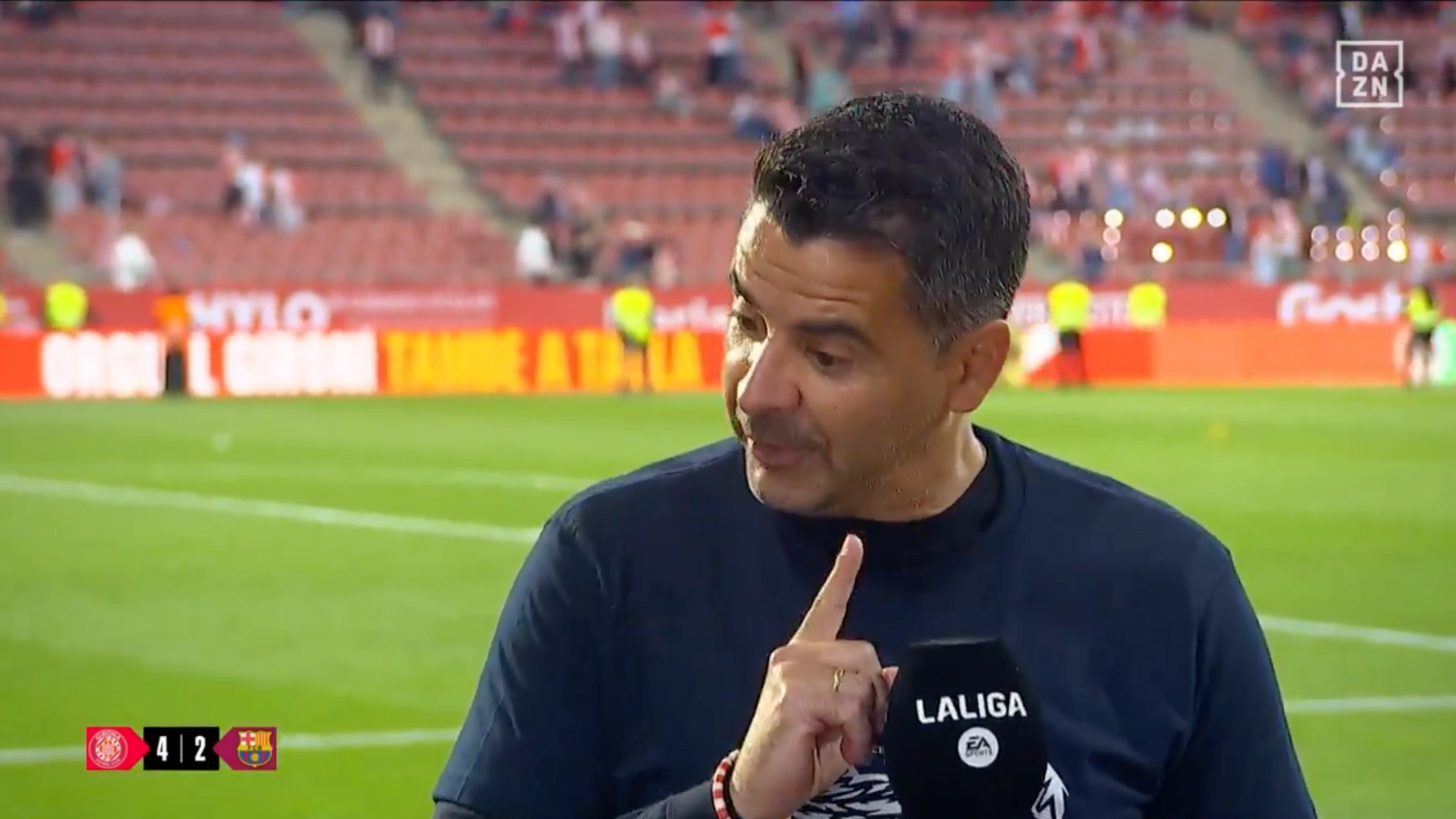 Míchel, Girona, Champions League