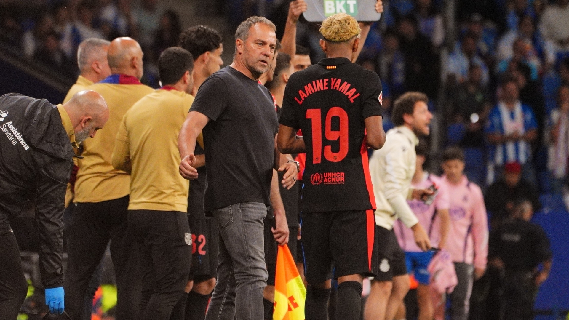 Hansi Flick Lamine Yamal Barcelona