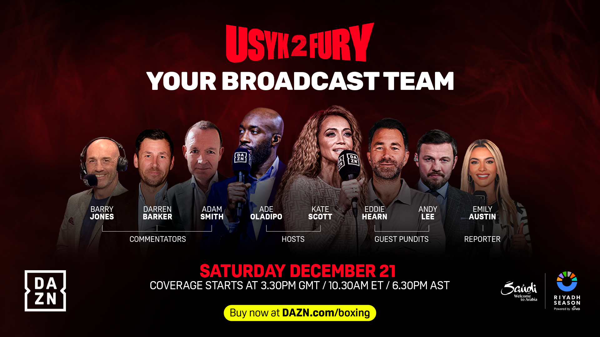 Usyk v Fury 2 broadcast team