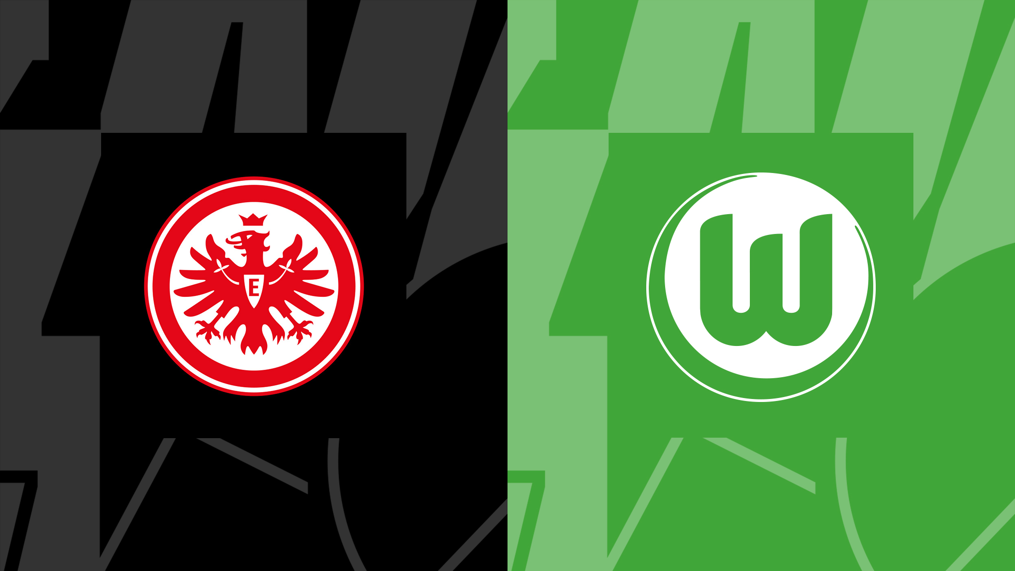 Eintracht Frankfurt vs. VfL Wolfsburg Logos FBL