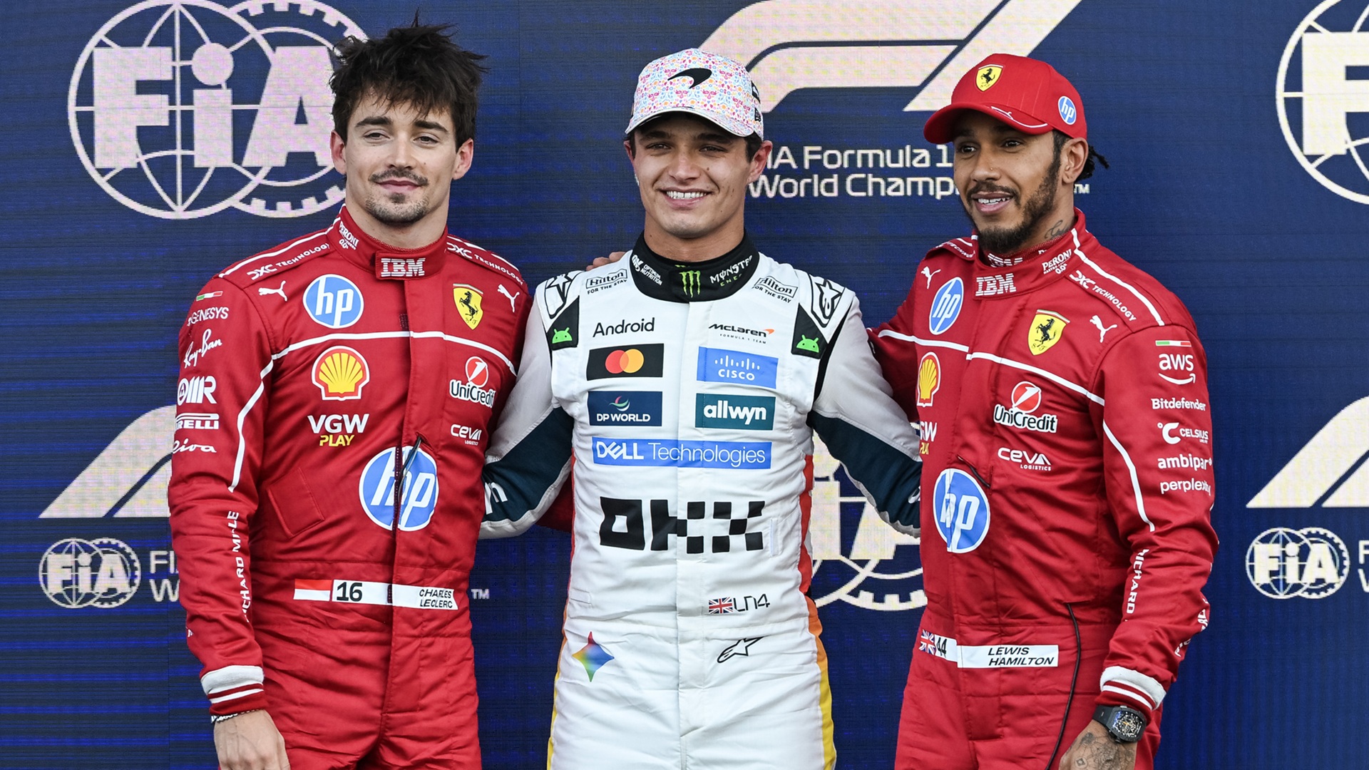 2025-10-25 Norris Leclerc Hamilton F1 Formula 1