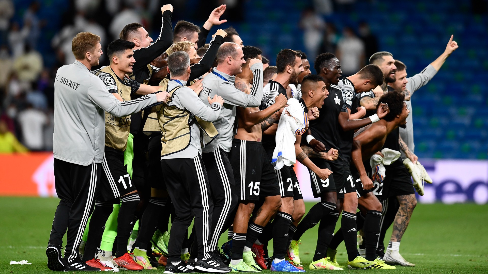 Sheriff Tiraspol Real Madrid celebration