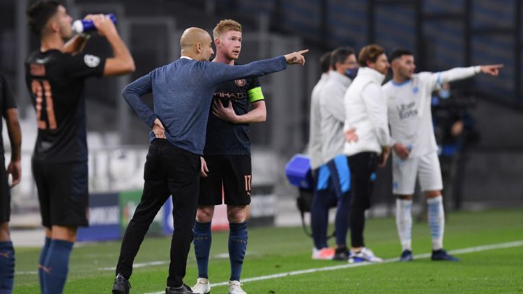 Guardiola de Bruyne Manchester City 27102020
