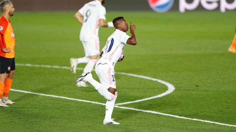 ONLY GERMANY Vinicius Junior Real Madrid vs. Schachtjor Donezk Champions League 21102020