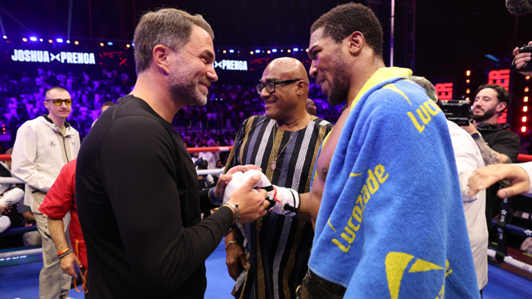 Eddie Hearn makes predicition if Anthony Joshua lands clean punch on Tyson Fury's chin