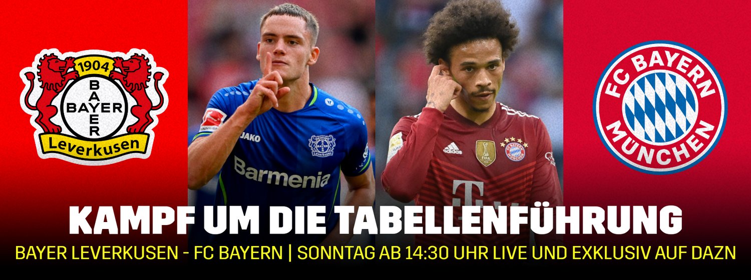 Banner FC Bayern München Bayer Leverkusen Bundesliga
