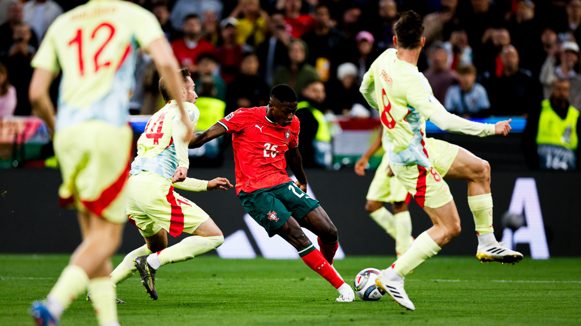 Nuno Mendes, Portugal vs España, Nations League 2025