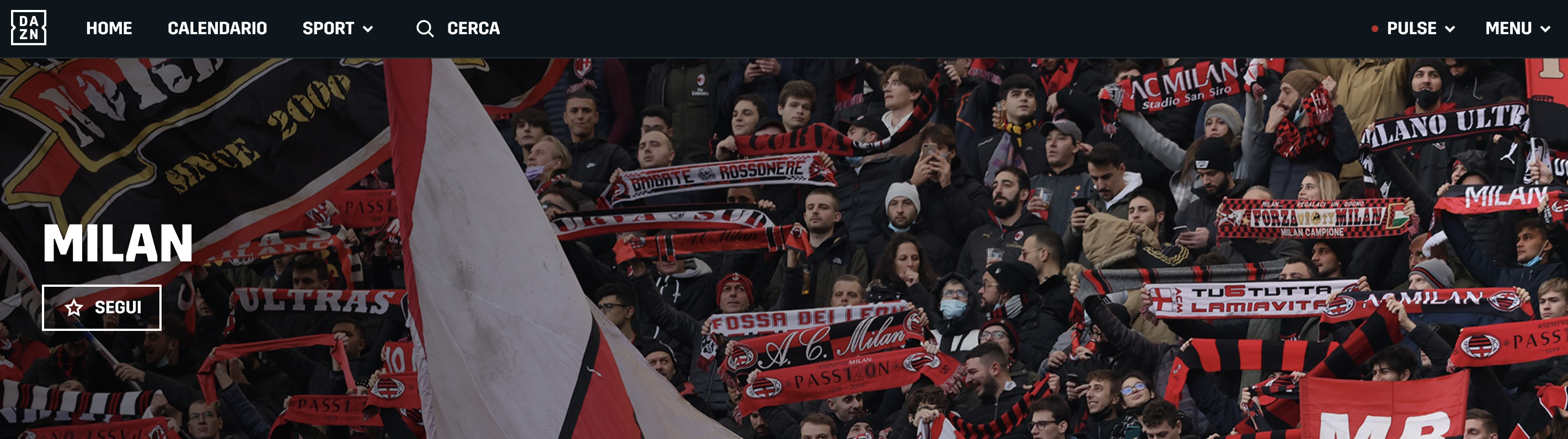 Screen Milan su DAZN