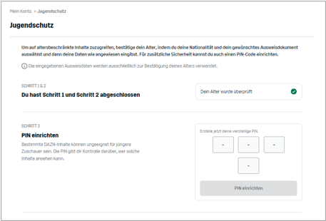 DAZN Altersnachweis How to 4