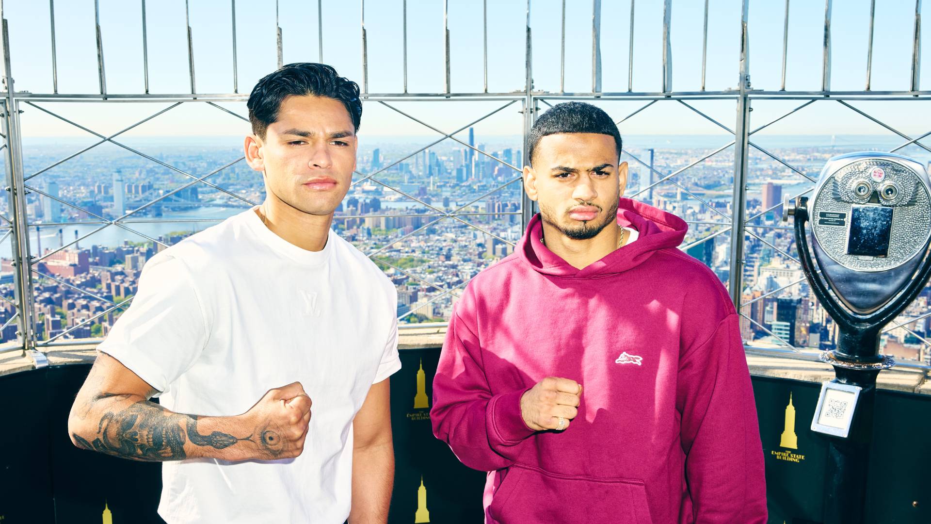 Ryan Garcia and Holly Romero at Face Off at Empire State Building