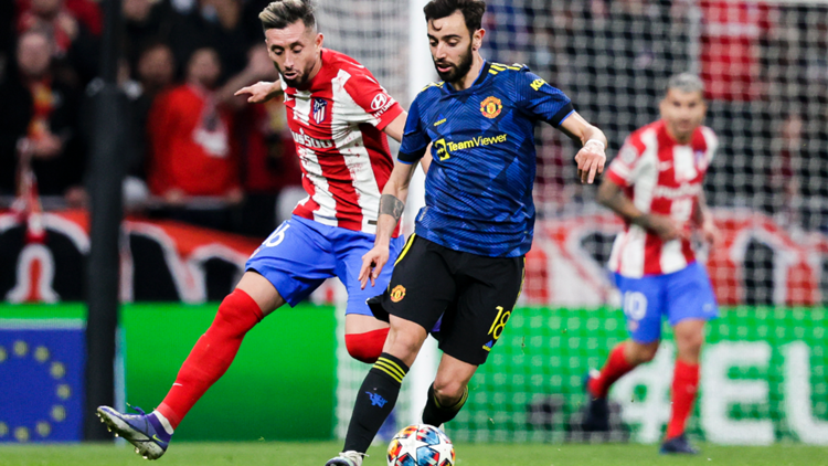 Bruno Fernandes Manchester United Atletico CL 2022