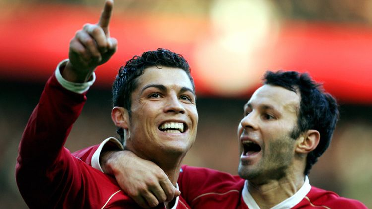 Cristiano Ronaldo and Ryan Giggs, 9 december 2006, Manchester United, Premier League
