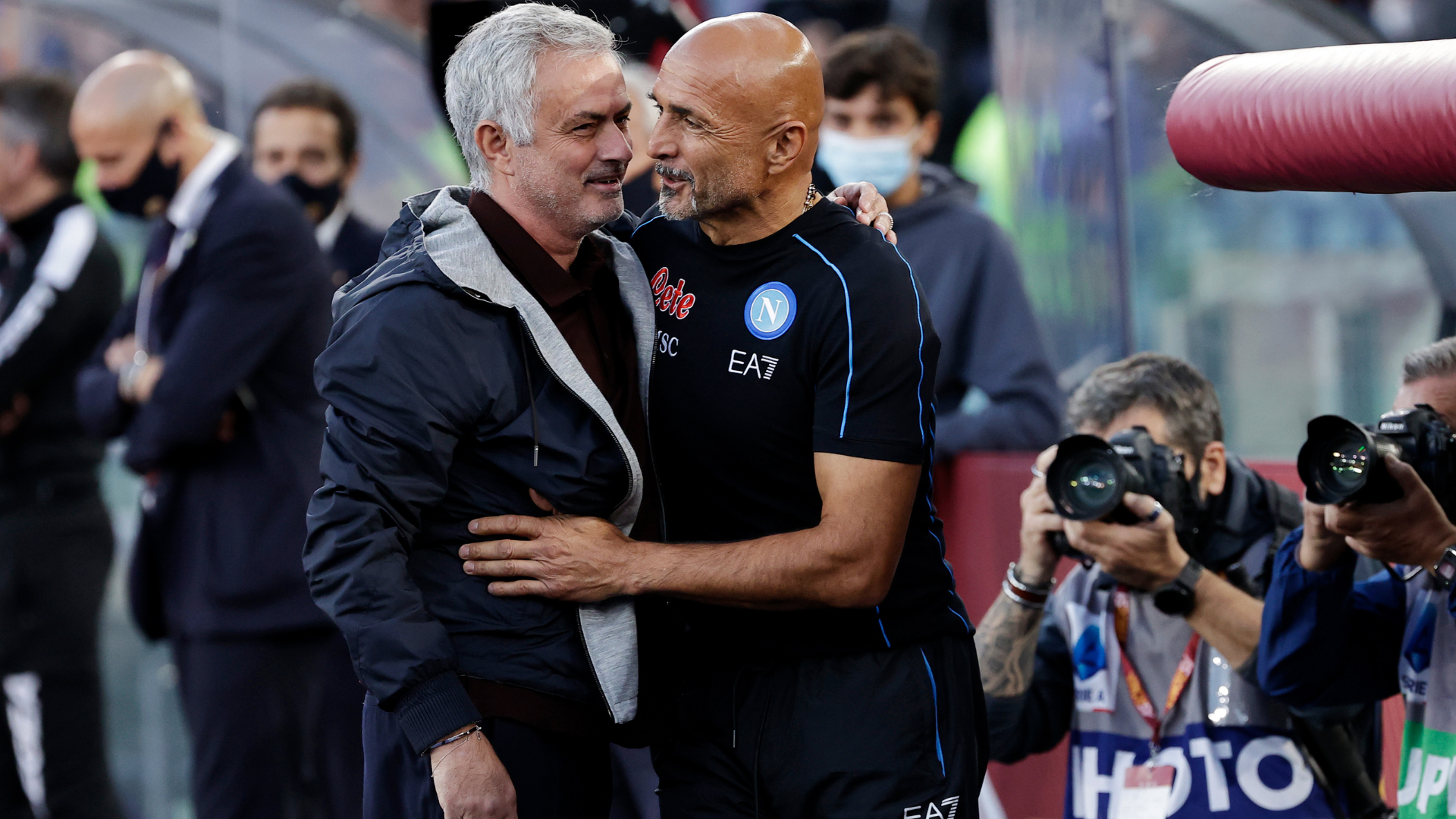 Spalletti e Mourinho prima di Roma-Napoli