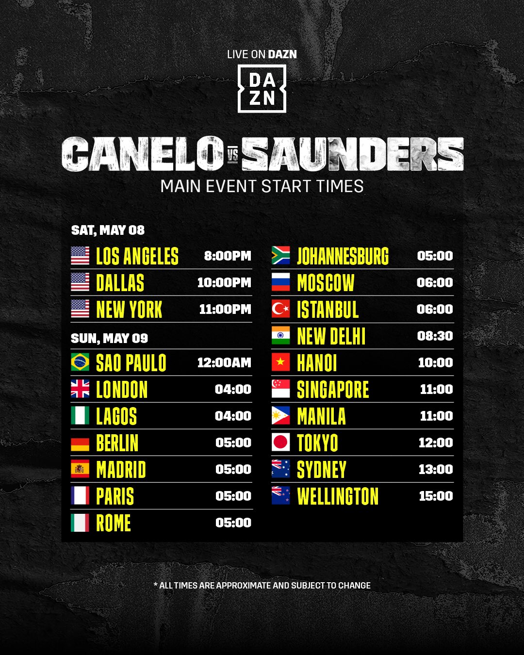 canelo-saunders-main-event-start-times-dazn