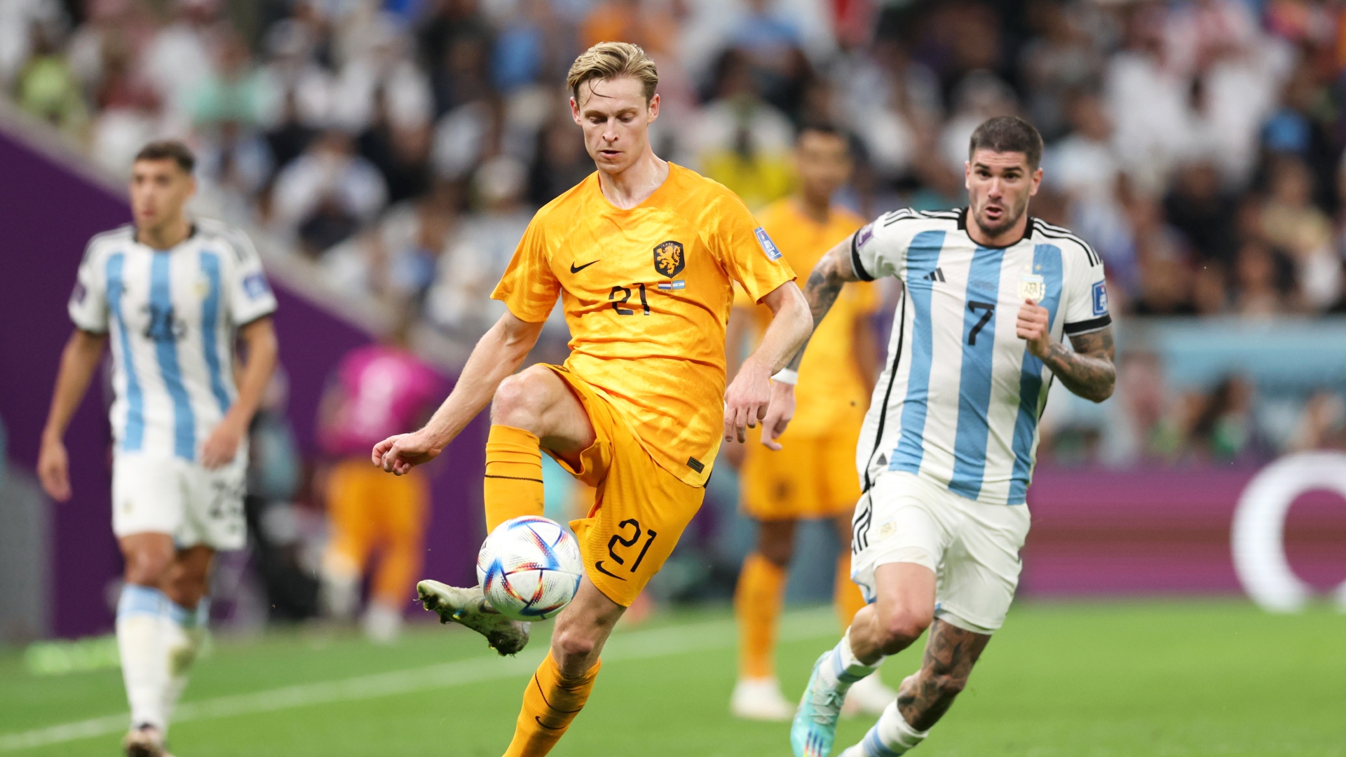 Frenkie De Jong Rodrigo de Paul Paises Bajos Argentina Mundial 2022