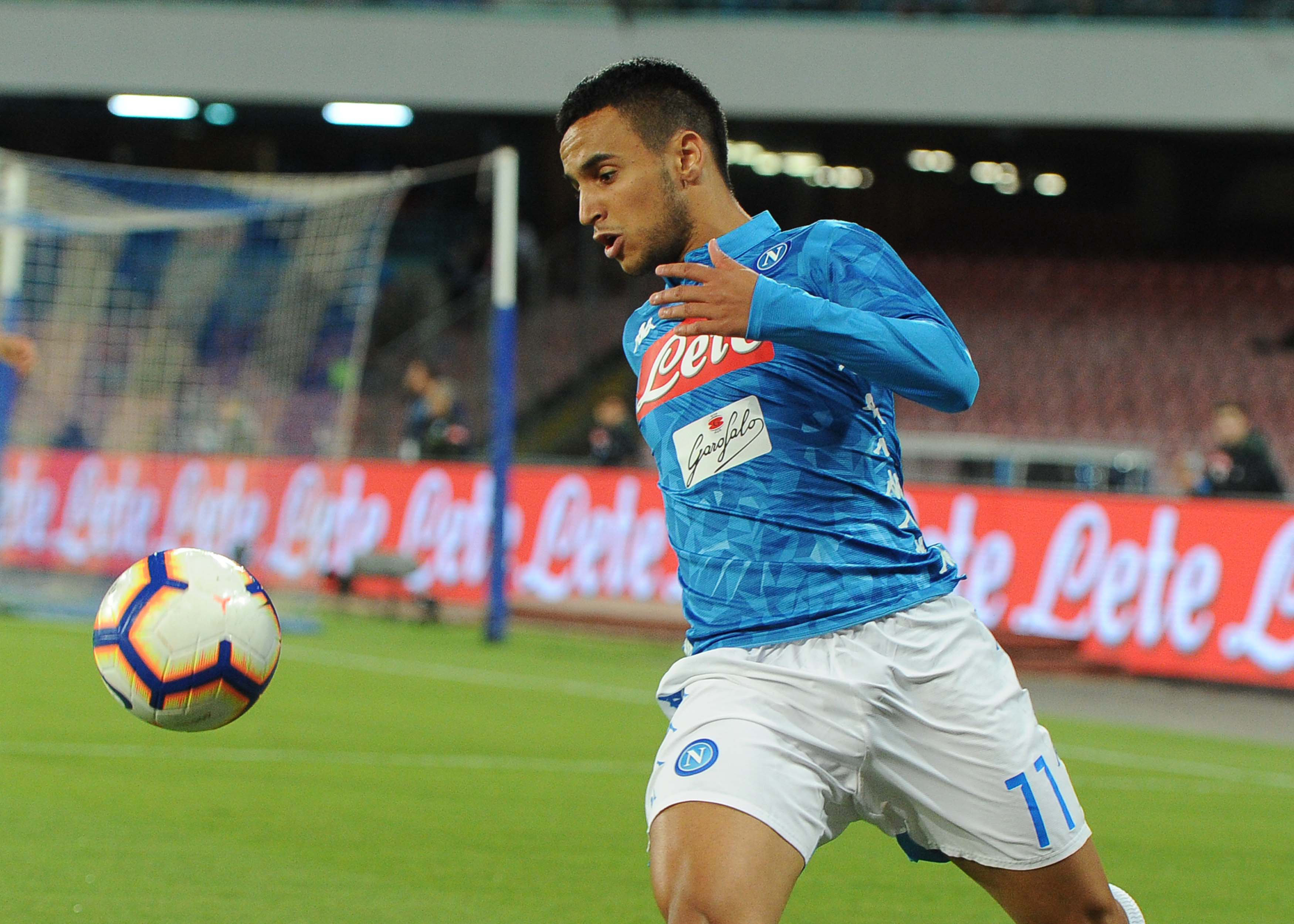 Ounas in azione con la maglia del Napoli