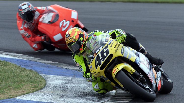 Rossi e Biaggi nel 2001