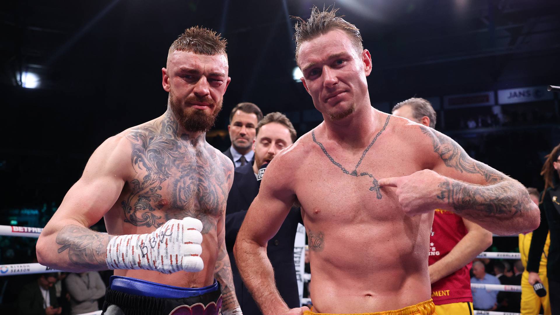 Lewis Crocker and Paddy Donovan post fight_01032025