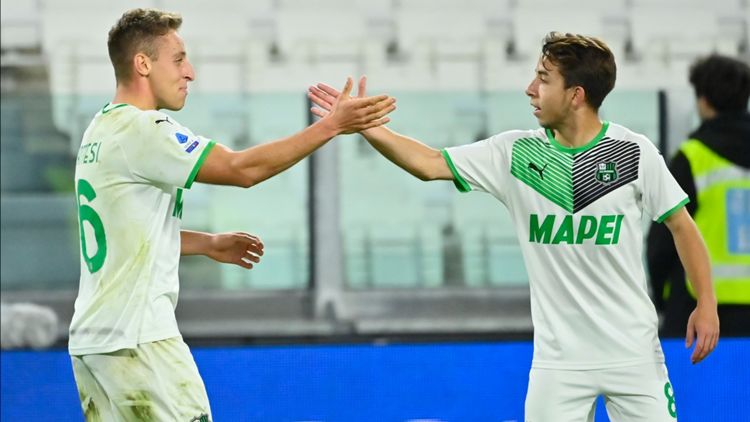Serie A TIM 2021-22: Davide Frattesi e Maxime Lopez in Juventus-Sassuolo 1-2