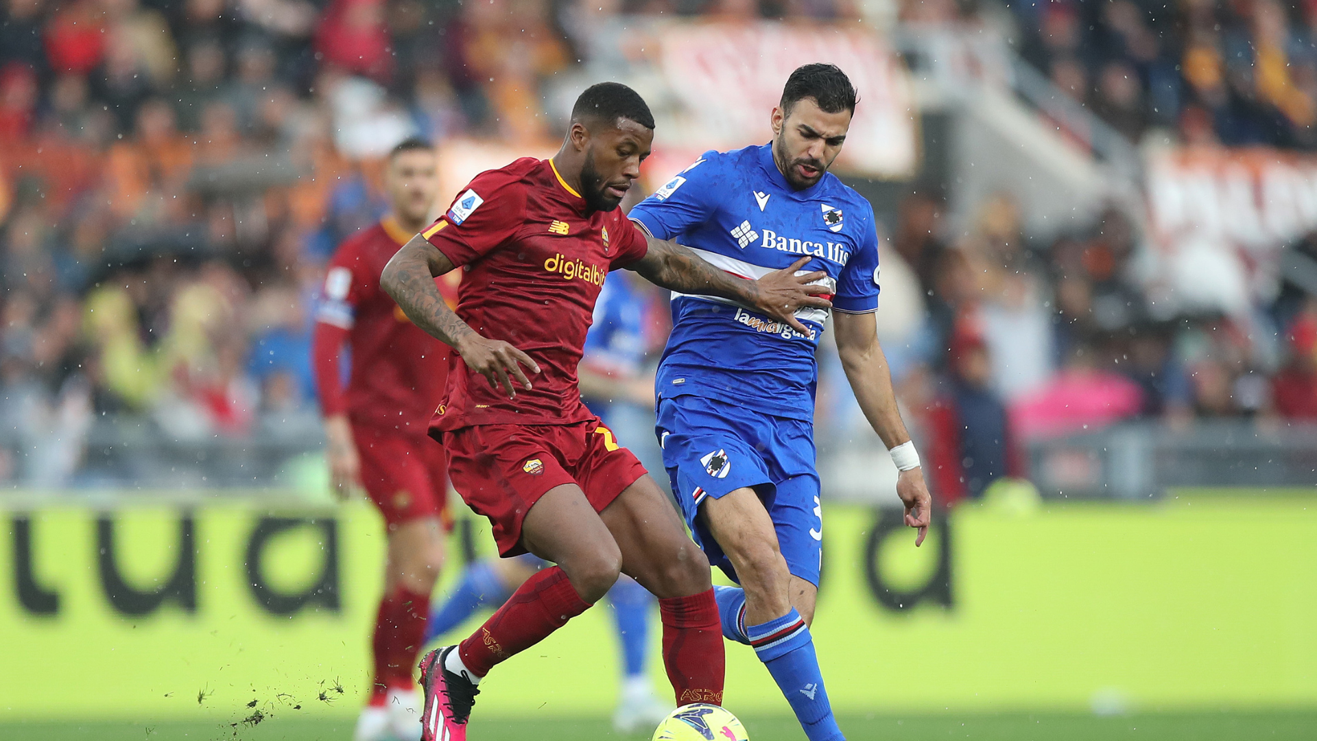 Wijnaldum e Leris in Roma-Sampdoria