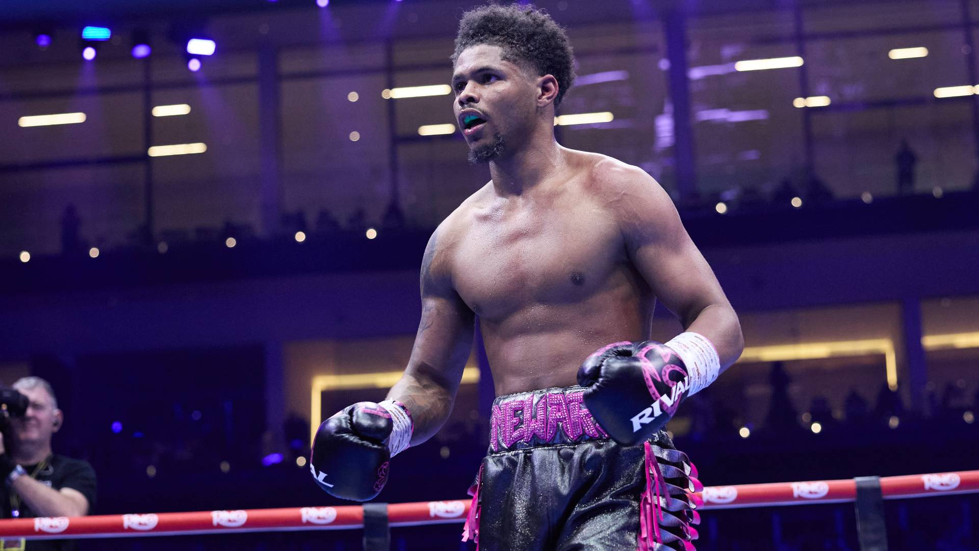Shakur Stevenson during Josh Padley fight_21022025