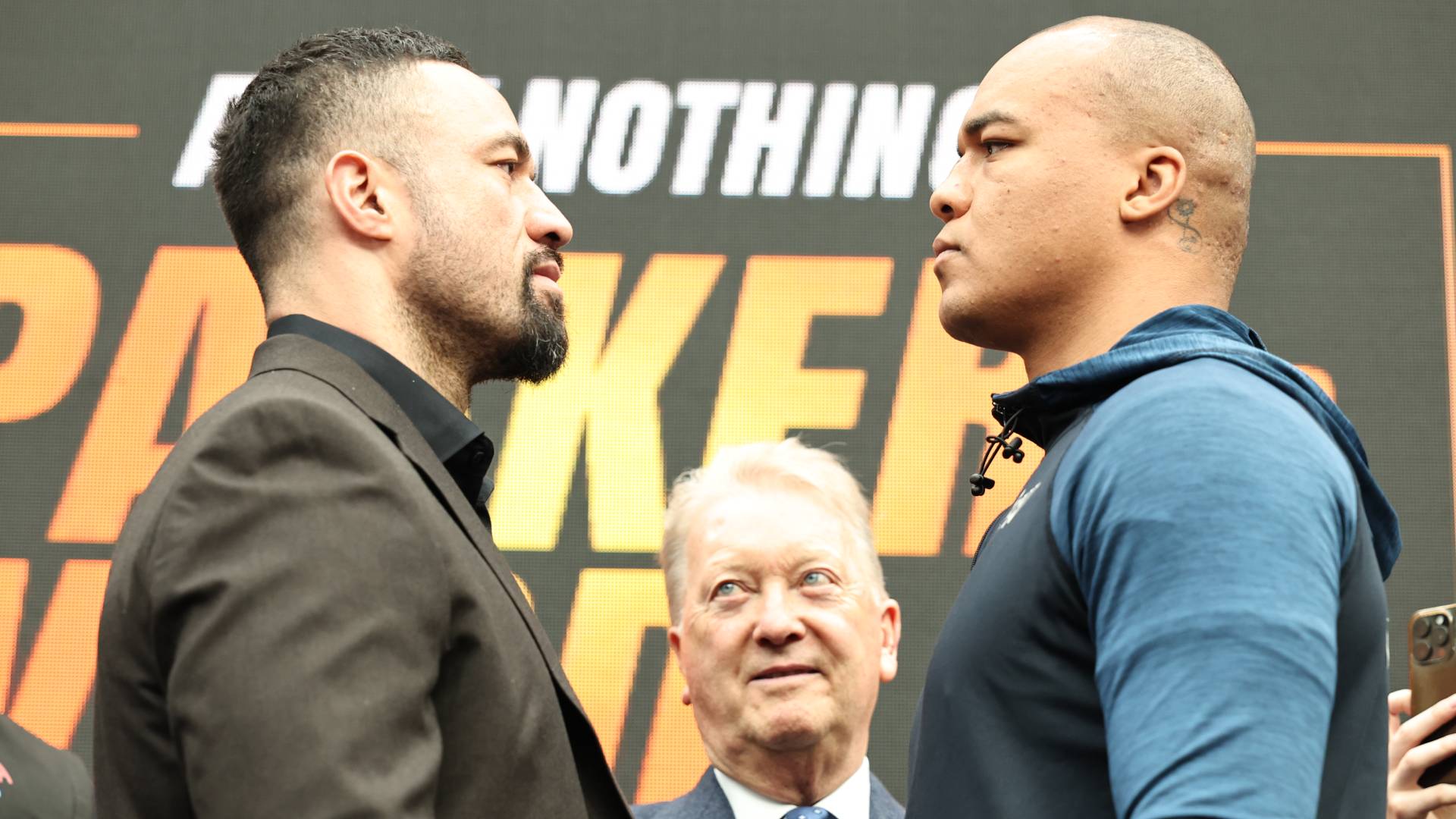 Joseph Parker and Fabio Wardley at their final press conference