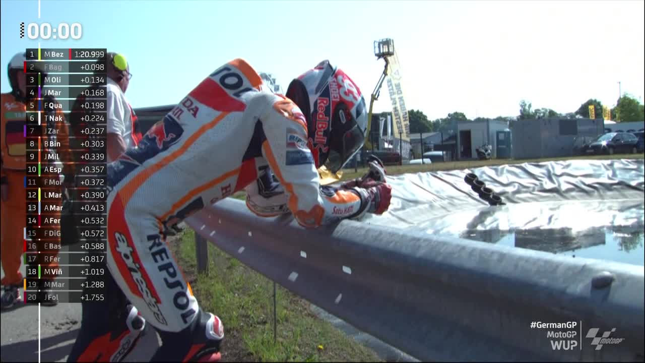 La desolación de Marc Márquez en Sachsenring