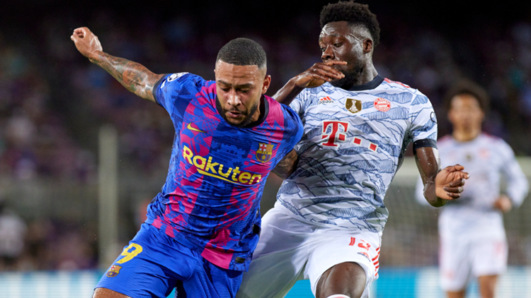Memphis Depay Alphonso Davies FC Barcelona FC Bayern Champions League 14092021
