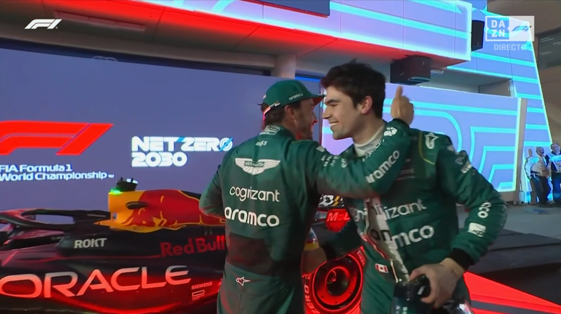 Fernando Alonso, Lance Stroll, Aston Martin, GP Bahréin F1 2023